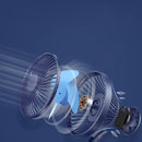 LyRay USB Desktop Fan Mini Office Mute Fan Air Circulation Automatic Frequency with 2000mAh Battery Capacity