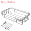 Space Aluminum Square Multifunctional Bathroom Space Saver Storage Soap Box 5 x 4 x 1Inches