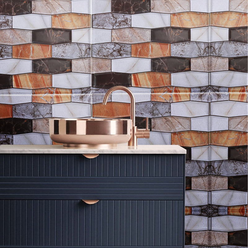 3D Wall Sticker Tile Marbling Brick Self-adhesive Waterproof Kitchen Bathroom Home Decor DIY Removable