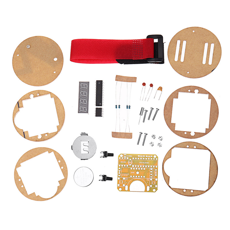 Digital Tube LED Digital Watch Electronic Clock DIY Kit Microcontroller MCU Watch With Transparent Case