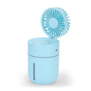 T9 Portable Creative Spray Humidifier Fan LED Light Fan 3 in 1 Handheld USB Mini Fans Summer Air Conditioning Cooler Office Desktop Fans