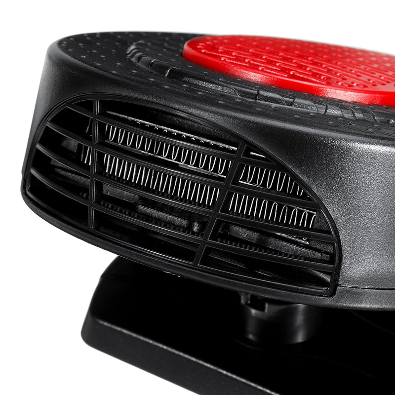 12V Electric Car Heated Fan Fast Heating Fan Heater 180 Rotating Bracket Defrost & Defog