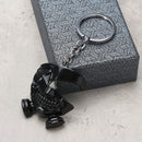 Cool Tokyo Ghoul Metal Mask Keychain Japanese Anime Pendant Key Ring Halloween