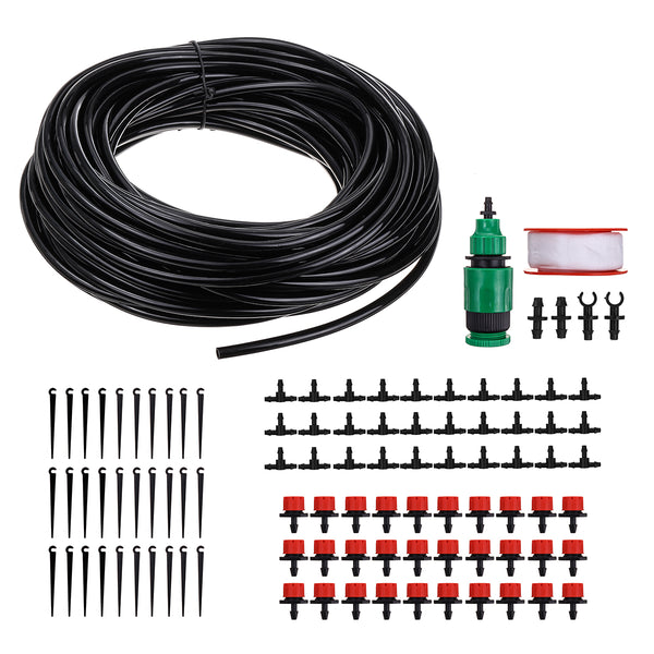 15 Meters DIY Plant Self Watering Adjustable Micro Drip Irrigation System Garden Hose Set