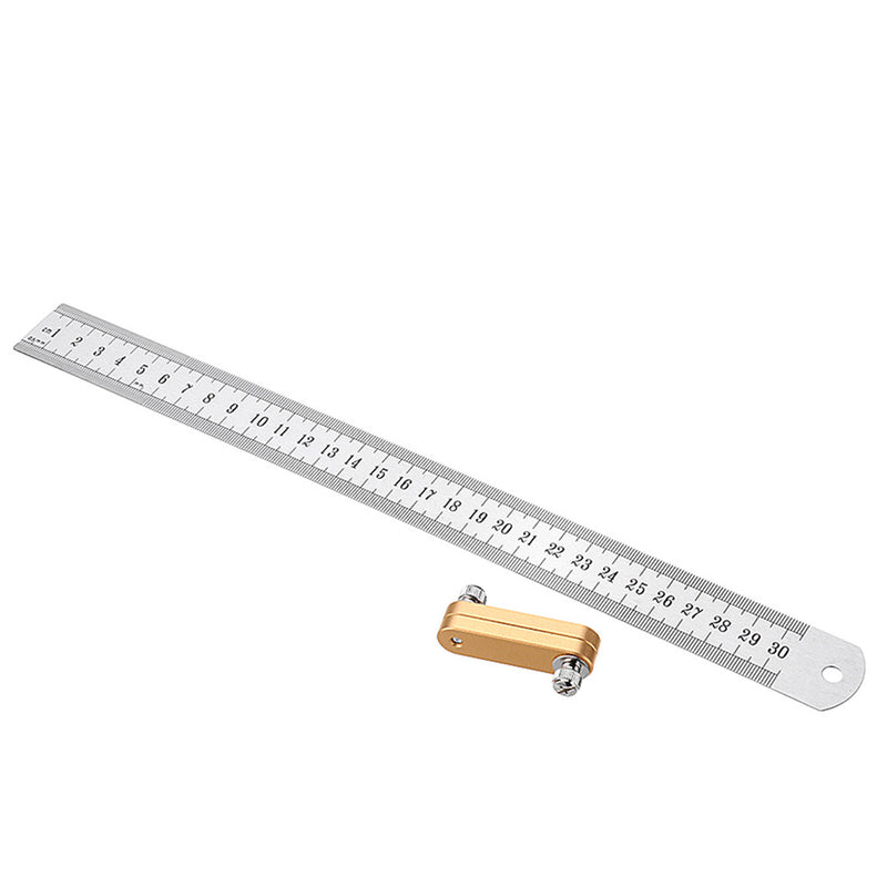 300mm Metric and Inch Parallel Line Scriber Ruler Positioning Measuring Marking Ruler Woodworking Tool
