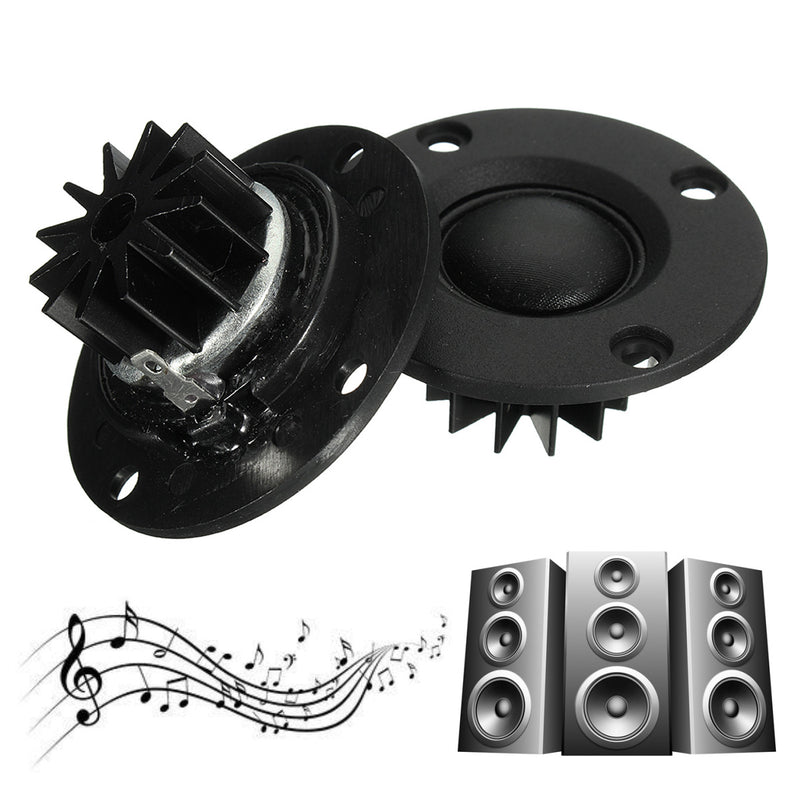 DIY Tweeter Speaker 2pcs 6Ohm 6 30W Dome Silk Film HiFi Treble Heatsink GL Speakers
