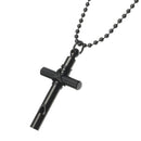 Cross Whistle Pendant Women Men Long Necklace Jewelry Couple Gifts