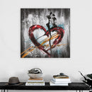Abstract Love Heart Art Painting Picture Print Home Wall Sticker Decor Unframed