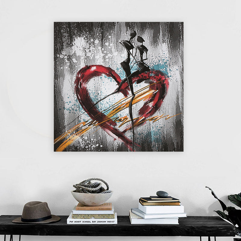 Abstract Love Heart Art Painting Picture Print Home Wall Sticker Decor Unframed