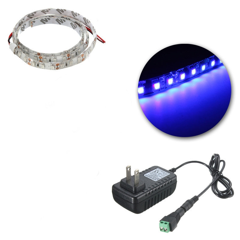 UV Ultraviolet Purple 3528 LED Flexible Strip White Light with US Plug 12V Waterproof