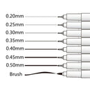 8pc Pigment Micron Sakura Neelde Soft Brush Drawing Pen 005 01 02 03 04 05 08 Brush Fine Point Markers Pen