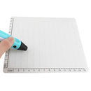 A-Type White Silicone Design Mat with Basic Template + Insulation Silicone Finger Caps Kit 3D Printing Pen Drawing Tools