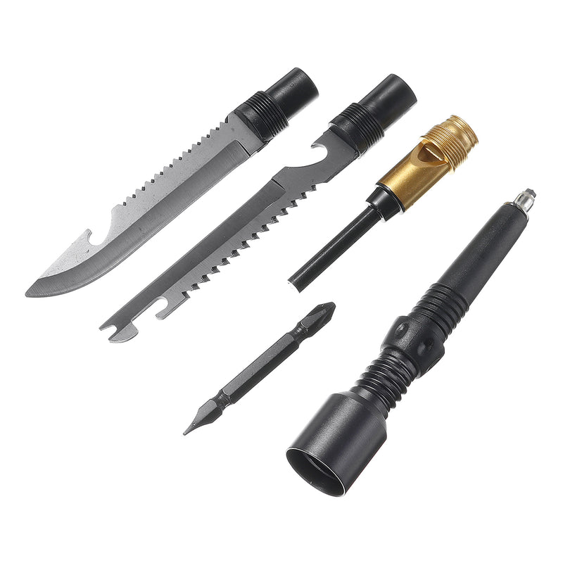 47.1 Inch Walking Trekking Stick Pole Outdoor Camping Hiking Survival Tools Kit