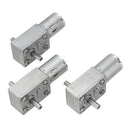 Machifit JGY-370 DC 6/12/24V 150RPM Double Shaft Worm Gear Motor Self-locking Reduction Gear Motor