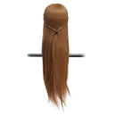 Brown 18 Inch Long Straight Hair Training Model Mannequin Practice Head Salon Cutting