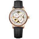 TEVISE T835A Women Automatic Mechanical Watch Fashionable Genuine Leather Band Watch