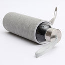 550ml BPA Free Glass Juice Tea Water Bottle Cup Mug with Stainless Steel Filter Infuser & Protective Bag