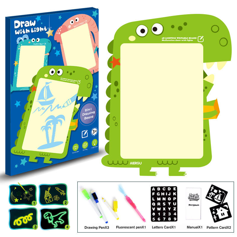 Multi-functional 2 in 1 Fluorescent Drawing Board Eco-friendly Writing Tablet Electronic Graffiti Handwriting Board Gifts Toys For Kids Childrens