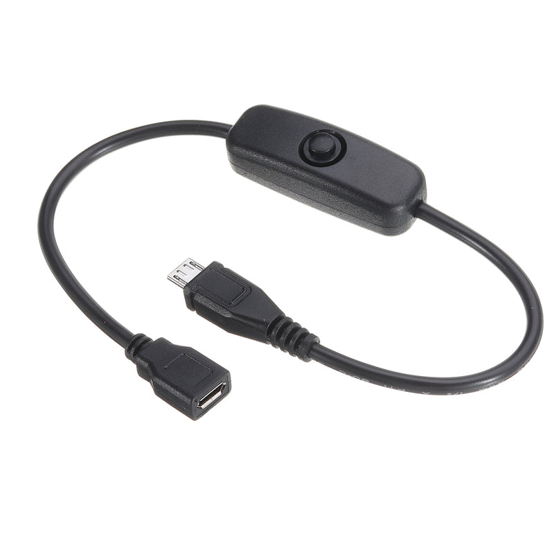 5V/2.5A Micro USB Female to Male Extension Power Cable With On/Off Switch For Raspberry Pi