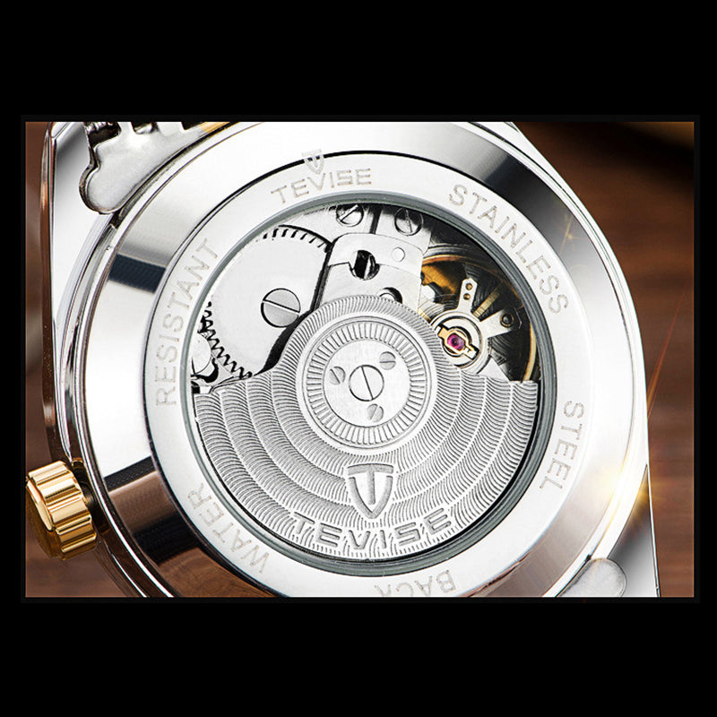 TEVISE 629 Business Style Automatic Mechanical Watch Waterproof Luminous Display Men Watch