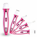 5 in 1 USB Women Electric Hair Epilator Shaver Rechargeable Dry Wet Body Legs Hair Remover with Removable Shaving Head