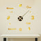 Emoyo JM026 Creative Large DIY Wall Clock Modern 3D Wall Clock With Mirror Numbers Stickers For Home Office Decorations