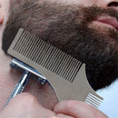 Stainless Steel Beard Styling Shaping Template Comb Tool for Perfect Lines&Symmetry Beard Comb