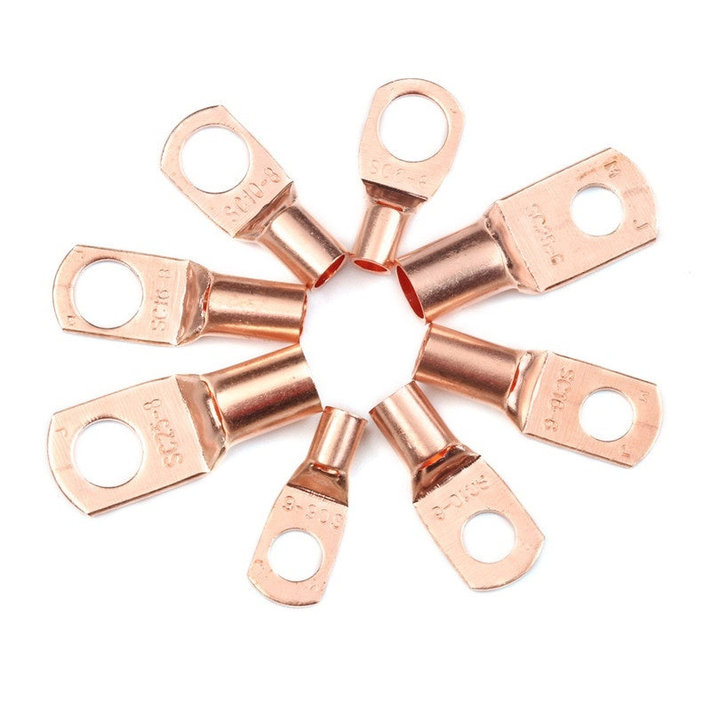 60Pcs SC Series Bare Terminals Wire Connector Terminal Copper Lug Ring Seal Wire Connectors Assorted Kit