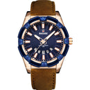 BAGARI 8001 Fashion Men Watch Waterproof Automatic Calendar Luminous Display Quartz Watch