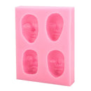 Men's Face Silicone Fandant Mold Chocolate Polymer Clay Mould