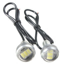 Pair 3W LED Eagle Eye Lamp Car Up Reverse Lamp Daytime Running Light DRL 3 Led