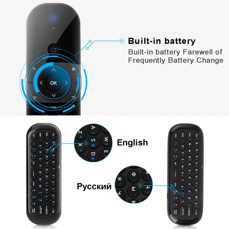 VONTAR 057 45 Keys Wireless Air Mouse Infrared Remote Control Learning Function Air Mouse with Gyroscope for Windows Android TV Box PC