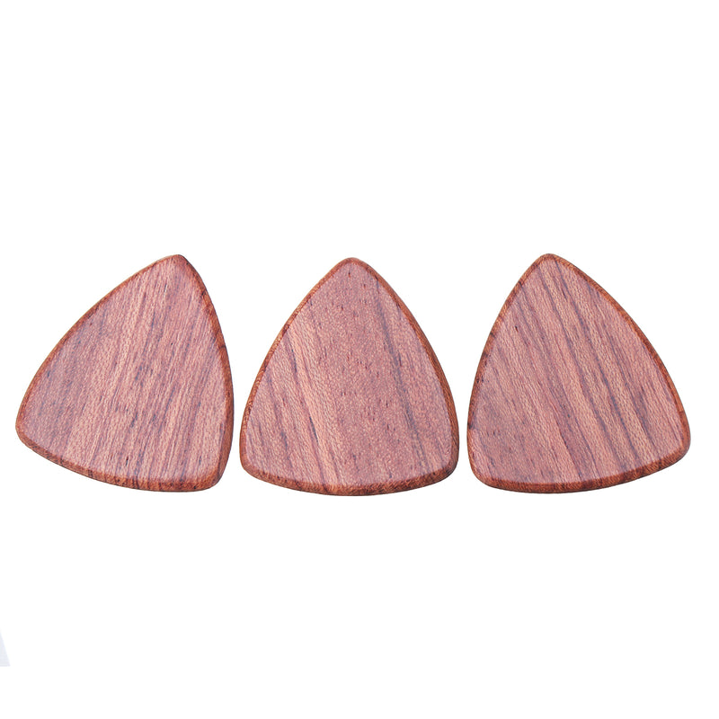3 Pcs Wooden Heart-shaped Guitar Picks with Wooden Box
