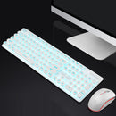 N528 104 Keys Colorful Backlit Mute Rechargeable Wireless Gaming Keyboard and  2.4G Wireless Mouse Combo with Mouse Pads