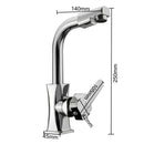 Flexible Chrome Brass Swivel Wash Water Spout Kitchen Sink Single Lever Faucet Mixer Tap