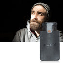 Pear Wood beard double comb + PU leather bag anti-static beard care comb men's portable hair brush