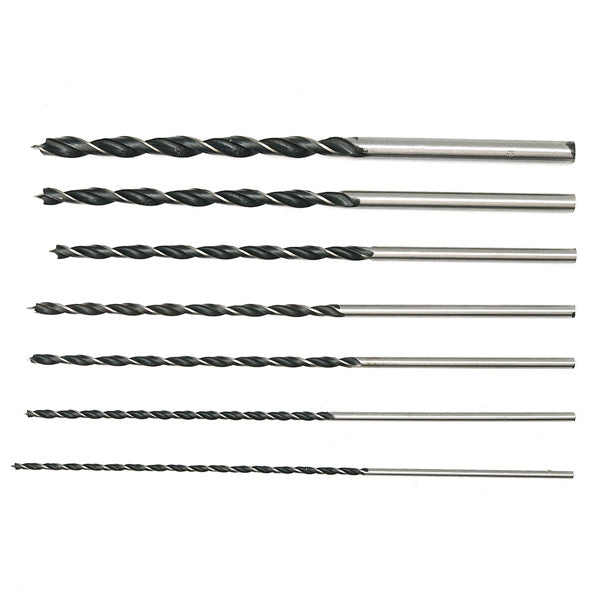 7pcs 300mm Extra Long Brad Point Twist Drill Bits Set 12 Inch Wood Working Drill Bit