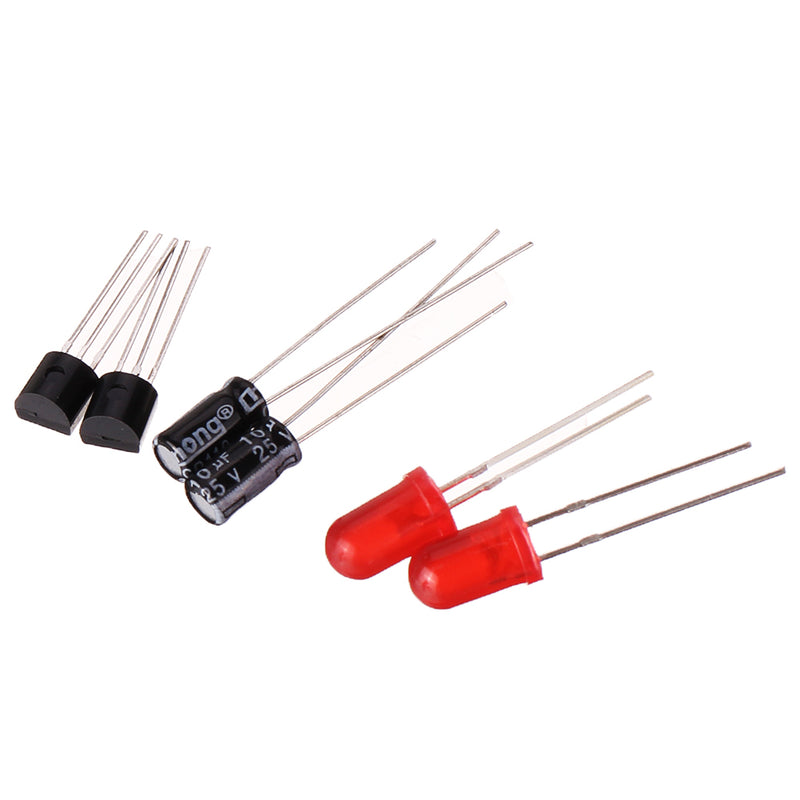 30pcs DIY Electronic Kit Set Cartoon Bear LED Flash Light Production Kit Simple Flash Parts DIY Skill Competition Triode Soldering