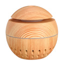 USB Mini Wood Grain Air Humidifier Aroma Essential Oil Diffuser 7 Colors LED Lights