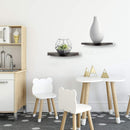 KCASA Rounded Floating Stainless Steel Wall Shelves for Decorative Display Organizer Storage Baskets Holders for Bathtoom Kitchen Office