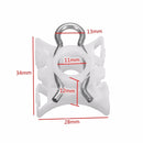 Pair White Window Lift Regulator Slider Clips