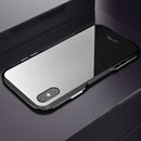 Luphie Magnetic Adsorption Metal+Tempered Glass Protective Case For iPhone X Clear Scratch Resistant