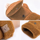 Naturehike NH19FS011 Flip Half Finger Glove Thickened Winter Warm Mittens Men Women Outdoor Camping