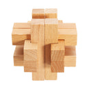 Kong Ming Lock Toys Children Kids Assembling 3D Puzzle Cube Challenge IQ Brain Wooden Toy