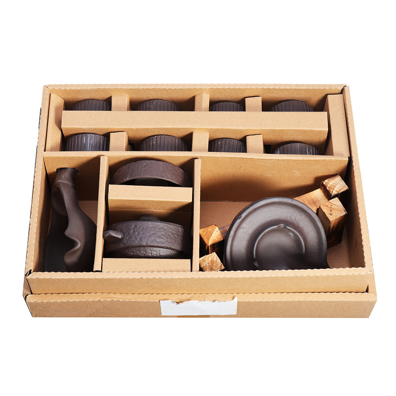 11Pcs Chinese Tea Making Tools Real Zisha Purple Clay Tea Cup Set Oriental China Tea Set Tea Pot Cups
