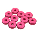 Suleve M5AN1 10Pcs M5 Manual Knurled Thumb Screw Nut Spacer Flat Washer Aluminum Alloy Multicolor