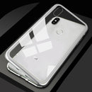 Bakeey 360 Magnetic Adsorption Flip Metal Clear Tempered Glass Protective Case for Xiaomi Mi8 SE