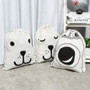 Cotton Sack Drawstring Storage Bag Toy Shoes Laundry Travel Stuff Clothes