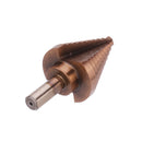 Drillpro 6Pcs HSS Bronze Coated Step Drill Bit With Center Punch Drill Set Hole Cutter Drilling Tool