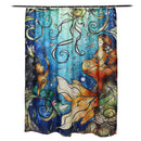 Waterproof Mermaid Scenery Pattern Fabric Shower Curtain Panel Sheer 180 x 180CM